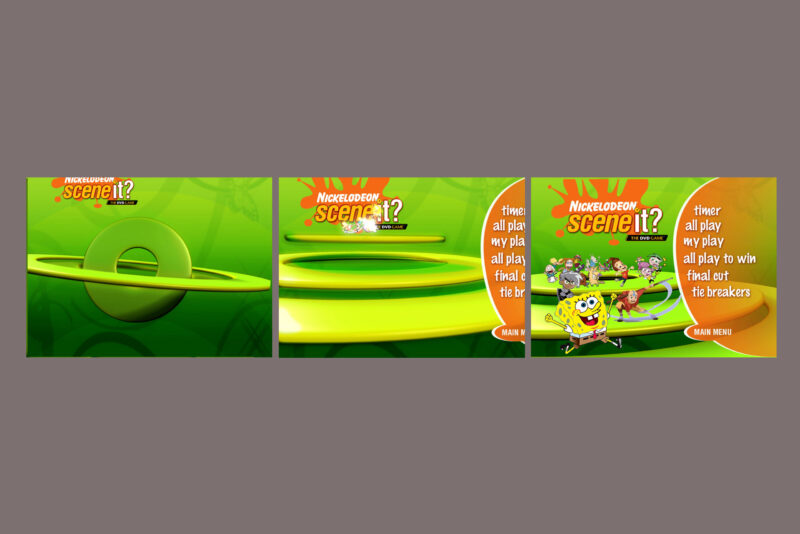 Screenlife Games Nickelodeon intro menu design
