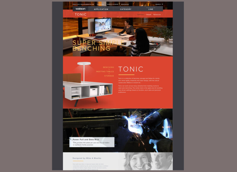 Watson Furniture website design mockup